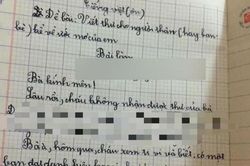Viết thư gửi cho bà, bé gái tiểu học khiến dân mạng cười ngất khi đọc đến câu thứ 3