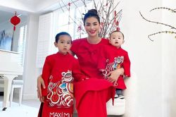 3 mẹ con Phạm Hương quây quần ngày Tết: Fan mỏi mòn vẫn không thấy ông xã lộ diện