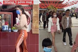 Đi lễ chùa đầu năm, nhiều cô gái trẻ diện trang phục hớ hênh khiến ai cũng ngán ngẩm
