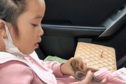 Bé gái tay thoăn thoắt đếm tiền lì xì khiến dân tình trầm trồ: Có tố chất làm nhân viên ngân hàng