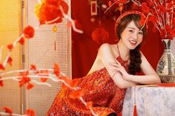 Nhan sắc rạng rỡ của Á khôi Đỗ Hà Trang trong bộ ảnh đón Xuân