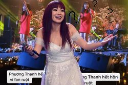 Đang phiêu trên sân khấu, Phương Thanh bỗng 'giật bắn mình' vì hành động này của fan?