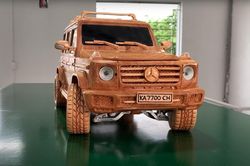 Chiêm ngưỡng Mercedes-Benz G 500 bằng gỗ cực đẹp của thợ Việt