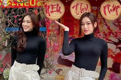 Đỗ Thị Hà mix đồ cao tay với gam màu đen trắng: Chân dài - eo nhỏ cỡ này fan Miss World chỉ có 'lác mắt'