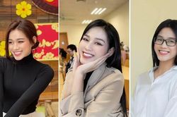 Thời trang lên giảng đường của Hoa hậu Đỗ Thị Hà: Thanh lịch mà vẫn sành điệu