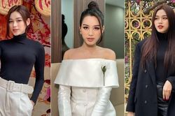 Hoa hậu Đỗ Thị Hà chuộng gu thời trang thanh lịch với hai gam màu kinh điển đen - trắng