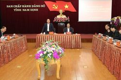 Phó Chủ tịch - Tổng Thư ký Lê Tiến Châu khảo sát tại Nam Định