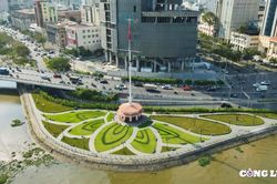 Ngắm công viên bến Bạch Đằng sau cải tạo từ trên cao, thu hút giới trẻ chụp ảnh 'sống ảo'