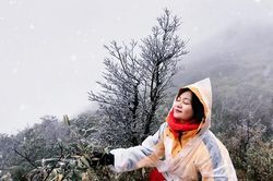 Cuộc 'hành xác' 2 ngày săn tuyết, ngắm rừng thủy tinh trên đỉnh Nhìu Cồ San