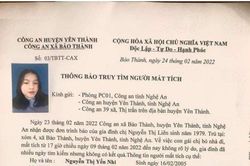 Thêm một nữ sinh tại Nghệ An mất tích