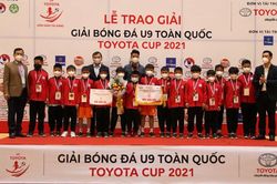 SLNA vô địch giải BĐ U9 toàn quốc Toyota Cup 2021