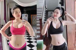 Bảo Thy khoe vóc dáng siêu xịn sau 3 tháng sinh nở