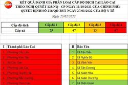 Lào Cai ghi nhận 3.233 ca mắc Covid-19
