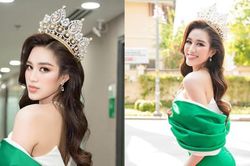 Hoa hậu Đỗ Thị Hà khoe vai trần cực gợi cảm