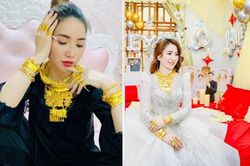 Cô dâu đeo vàng Thanh Hóa làm netizen choáng ngợp với của hồi môn