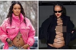 Style lộ bụng bầu... nhìn thấy mê của nữ ca sĩ giàu nhất thế giới Rihanna