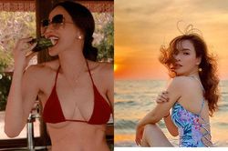Hồ Ngọc Hà, Đan Lê khoe dáng với bikini