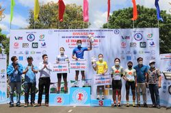Tay đua Nguyễn Thị Thật về nhất chặng 3 Giải đua xe đạp nữ Quốc tế Bình Dương Cúp Biwase