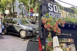 Đỗ xe mua cà phê, bất ngờ bị chủ quán mang xích ra khóa bánh xe