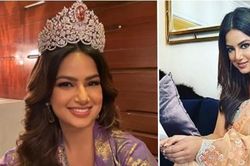 Kệ ai chê phát tướng, Hoa hậu Hoàn vũ Harnaaz Sandhu được khen cực xinh đẹp khi về Ấn Độ