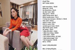 Choáng với hóa đơn mua sắm toàn tiền tỷ của Đoàn Di Băng