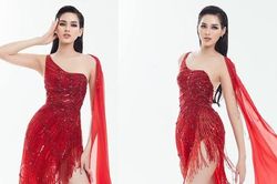 Đỗ Thị Hà mặc váy tua rua, khoe chân dài 1m1 sexy trong hoạt động cuối cùng ở Miss World