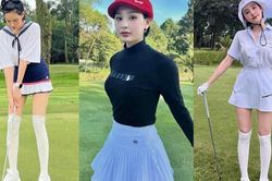 Thời trang đánh golf không trùng lặp của Hiền Hồ