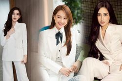 Cuộc chiến suit quyền lực của Đỗ Thị Hà, Mai Phương Thúy và 'mẹ bỉm' Nhã Phương, ai chiếm chiếu trên?