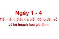 Ngày 1- 4, tiến hành điều tra biến động dân số và kế hoạch hóa gia đình