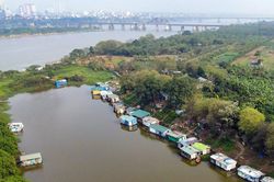 Hiện trạng bãi giữa sông Hồng, nơi được đề xuất làm công viên
