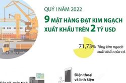Xuất khẩu của Việt Nam ghi nhận mức tăng trưởng cao, 9 ngành hàng thu về ngoại tệ trên 2 tỷ USD