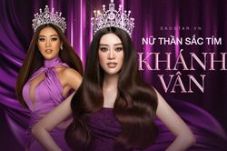 Hoa hậu Khánh Vân đích thị là nữ thần sắc tím: Diện váy tím quá đẹp - thần thái bao sang