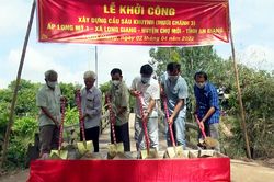 Chợ Mới khởi công xây dựng cầu Sáu Huynh