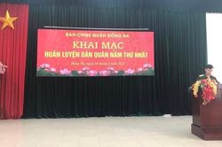 Quận Đống Đa khai mạc huấn luyện dân quân năm 2022