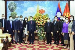 Lãnh đạo Bộ Ngoại giao chúc Tết cổ truyền Bunpimay Nhân dân các dân tộc Lào