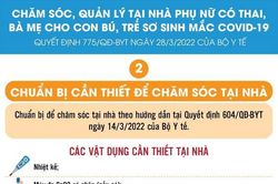 Chăm sóc thai phụ, bà mẹ cho con bú, trẻ sơ sinh mắc COVID-19 ở nhà