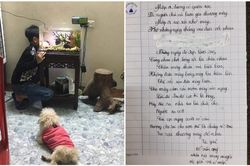 Cậu bé gây 'bão mạng' với bài thơ tạm biệt chó cưng, đoạn cuối khiến netizen cười xỉu