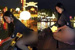 Đề nghị xử lý nữ du khách khoe ảnh phản cảm tại Phố cổ Hội An