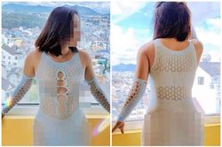 Người phụ nữ nghiện 'thả rông' lại gây nhức mắt khi diện thứ đồ này