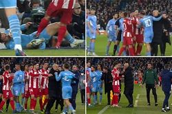Grealish bị sao Atletico cố ý sút bóng vào mặt