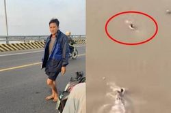Nữ sinh Nam Định nhảy cầu, may mắn được 'người hùng' đời thực lao xuống sông cứu sống