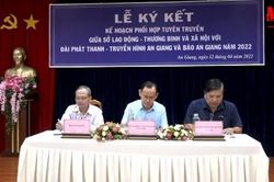 Sở Lao động - Thương binh và Xã hội ký kết phối hợp tuyên truyền với Đài Phát thanh – Truyền hình An Giang và Báo An Giang