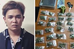 Gã thanh niên 'ship' cần sa cho khách thì bị bắt