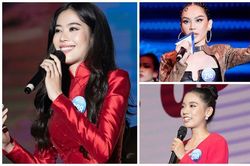 Nam Em và dàn thí sinh Miss World Vietnam trổ tài hát, thuyết trình