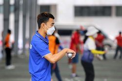 Đội tuyển bi sắt Việt Nam tập luyện chuẩn bị cho SEA Games 31