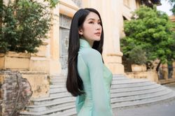Á hậu Phương Anh đẹp dịu dàng trong tà áo dài