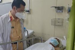 Thiếu tá CSGT bị đối tượng vi phạm luật giao thông tông chấn thương sọ não