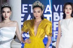 Hoa hậu Thùy Tiên, Đỗ Thị Hà chiếm spotlight thảm đỏ đêm thời trang của Miss World Vietnam