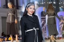 Đang catwalk, Nam Em ngẫu hứng nhảy cha cha cha, fan hốt hoảng: 'Đi diễn hài hả?'