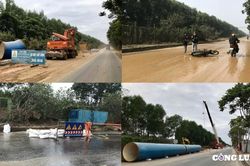 Thi công dự án cấp nước sông Đà giai đoạn II 'bẫy' người đi đường